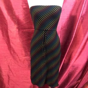 XI rainbow tube dress one word “HOT”